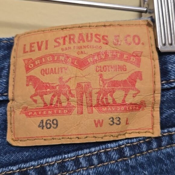 Levi's Men's 469 Loose Fit Jean Shorts 90s Size 33 Ling‎ Inseam 12" Medium Wash - Picture 9 of 15